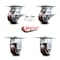 Service Caster 4 Inch Polyurethane Caster Brakes/Swivel Locks and 2 Rigid, 2PK SCC-35S420-PPUR-SLB-BSL-2-R-2 - alternate 5